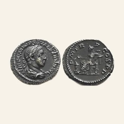 Avers, du denarius, pour Severus Alexander. AR Denarius. Salus. Rome 220 AD - RIC 14, atelier de Rome, 220 AD, RIC RIC 14