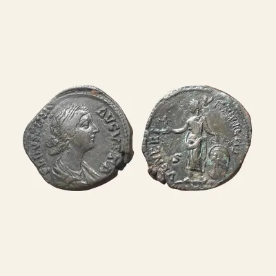 Faustina II (Marcus Aurelius, 161-180), Sestertius, Rome, AD 161-175, AE (g 24,83 mm 31.5)