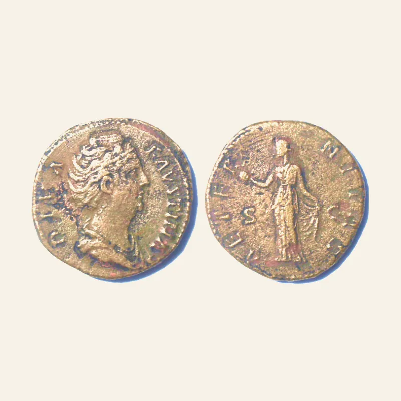 Diva Faustina I. AE Sestertius after 141, 20.11 g. AETERNITAS