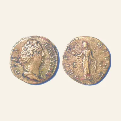 Diva Faustina I. AE Sestertius after 141, 20.11 g. AETERNITAS