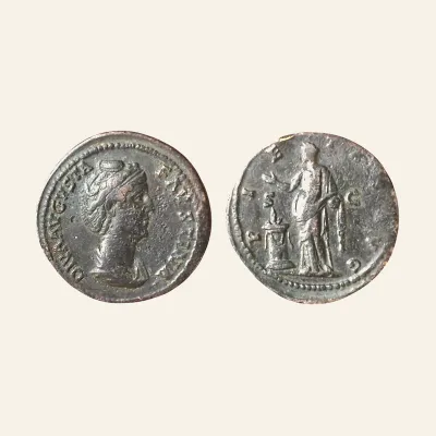 Diva Faustina I AE Sestertius after 141, 25.1 g. 32.5 mm.