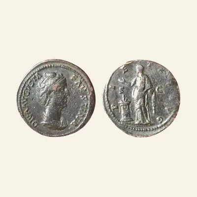 Diva Faustina I AE Sestertius after 141, 25.1 g. 32.5 mm.