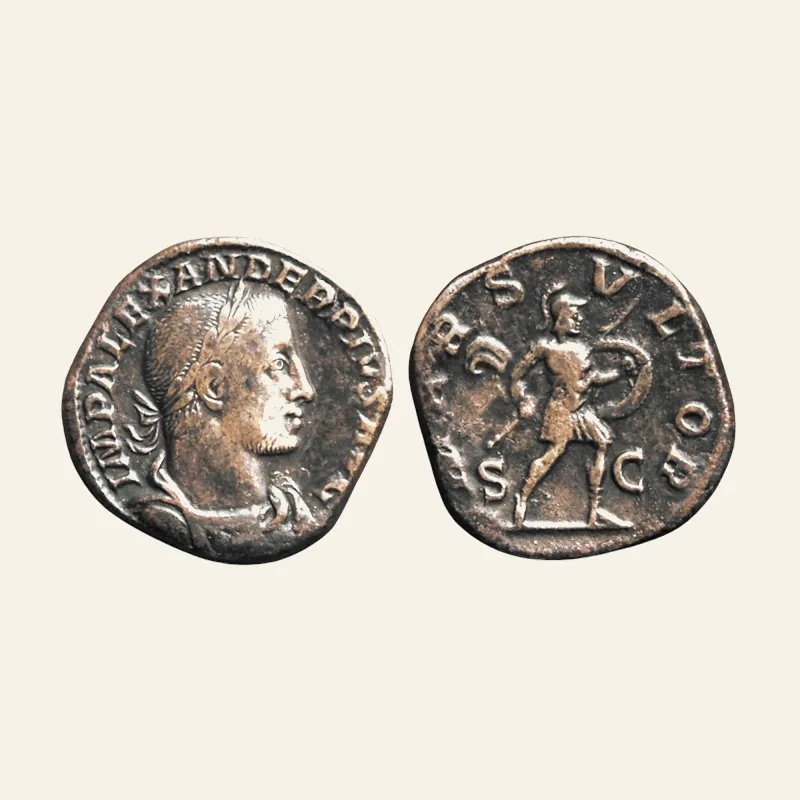 Obverse, of the sestertius, for Severus Alexander (222-235), AE Sestertius, Rome, AD 232, mint of Rome, 222-235