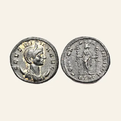 Avers, du antoninianus, pour Severina AD 270-275. Ticinum AE Antoninianus, 270-275, RIC RIC 8
