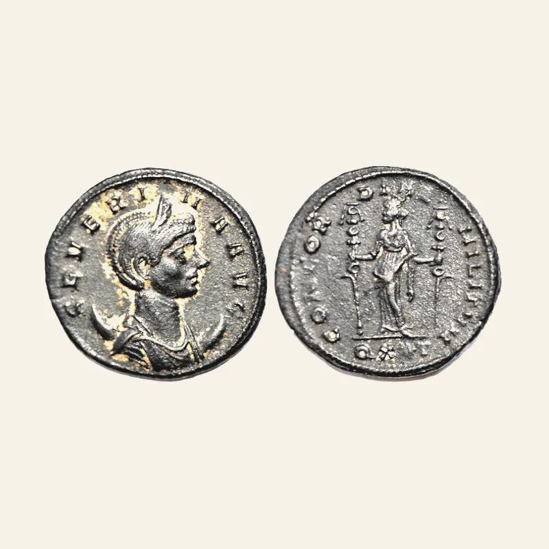 Obverse, of the antoninianus, for Severina AD 270-275. Ticinum AE Antoninianus, 270-275