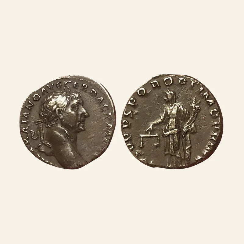 Obverse, of the denarius, for Trajan (98-117) AR-Denarius, Rome, 103-112., mint of Rome, 98-117