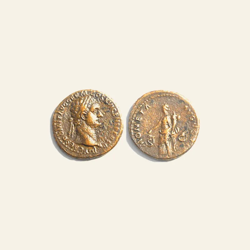 Domitian Æ as. Rome, AD 86. MONETA AVGVST