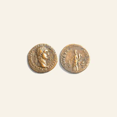 Domitian Æ as. Rome, AD 86. MONETA AVGVST