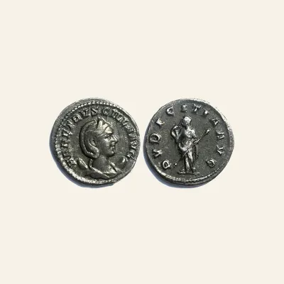 Herennia Etruscilla Silver Antoninianus PVDICITIA AVG
