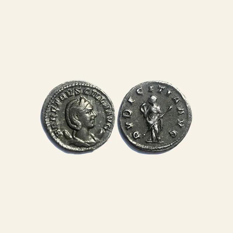 Herennia Etruscilla Silver Antoninianus PVDICITIA AVG