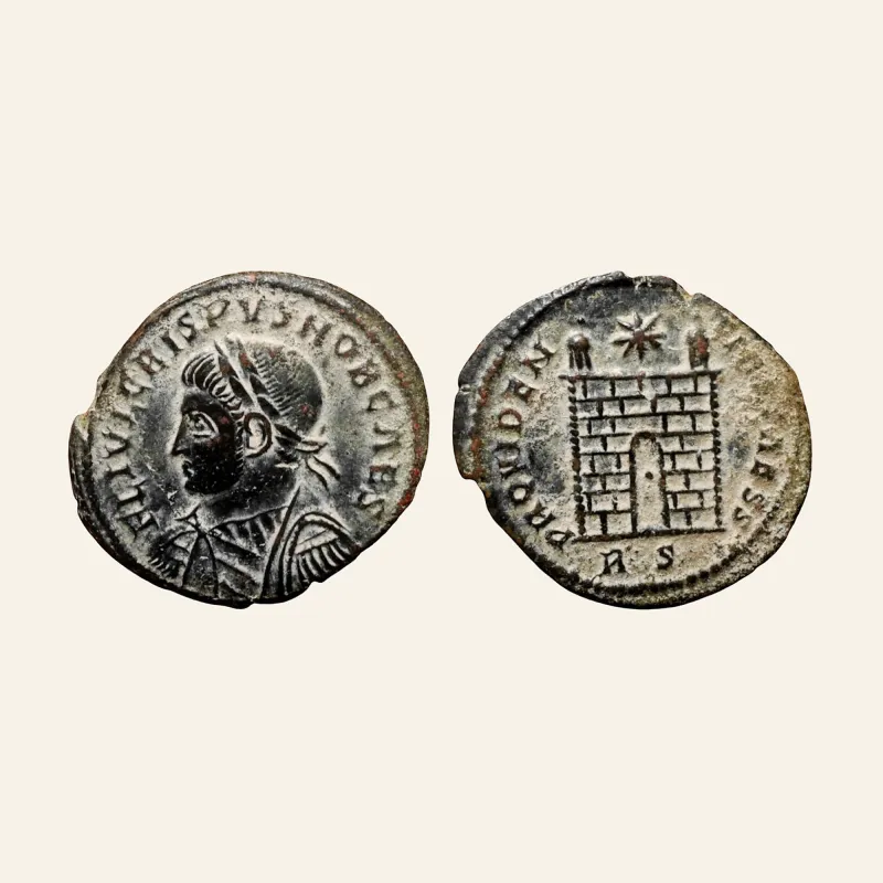 Crispus, Caesar, 316-326. follis (Bronze, 20 mm, 3.15 g,), Rome, 324/5.