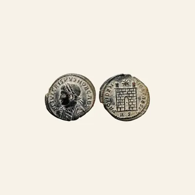 Crispus, Caesar, 316-326. follis (Bronze, 20 mm, 3.15 g,), Rome, 324/5.