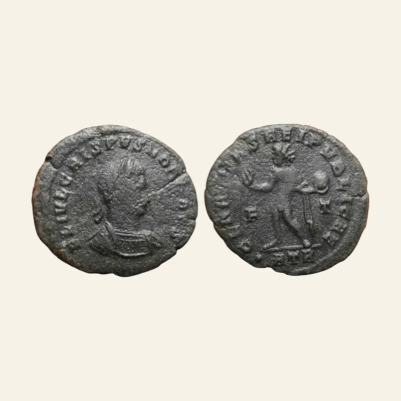 Crispus AE follis 317-318 AD - RIC Trier 177 RARE R4