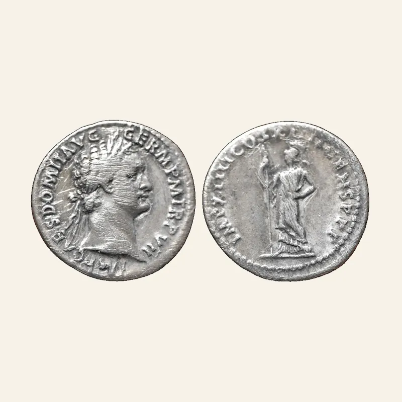 Domitian AR Denarius. Rome, AD 88.
