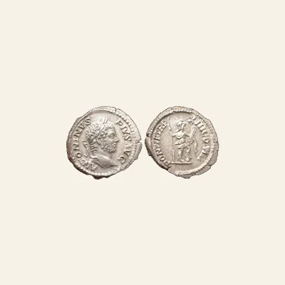 Caracalla AR Denarius. Rome, AD 210.