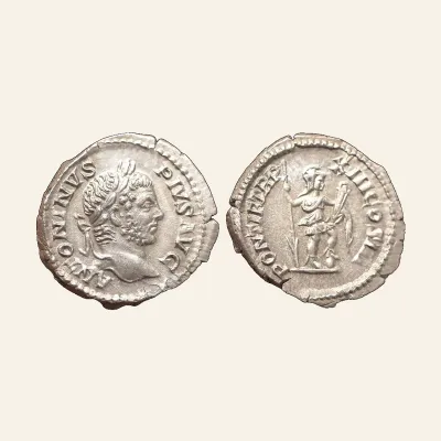 Caracalla AR Denarius. Rome, AD 210.