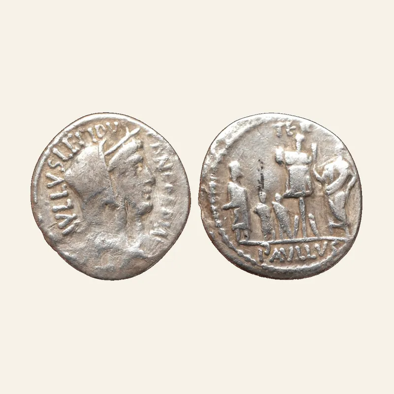 L. Aemilius Lepidus Paullus. AR Denarius 62 BC.