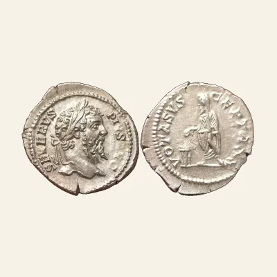 Reverse, of the denarius, for Septimius Severus (193-211), AR Denarius, Rome, AD 202-210, mint of Rome, 193-211
