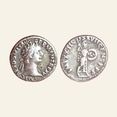 Domitian (81-96), AR Denarius,Rome, AD 95-96.