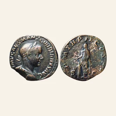 Gordian III augustus, 238 – 244. Sestertius 240, Æ 20.17 g.