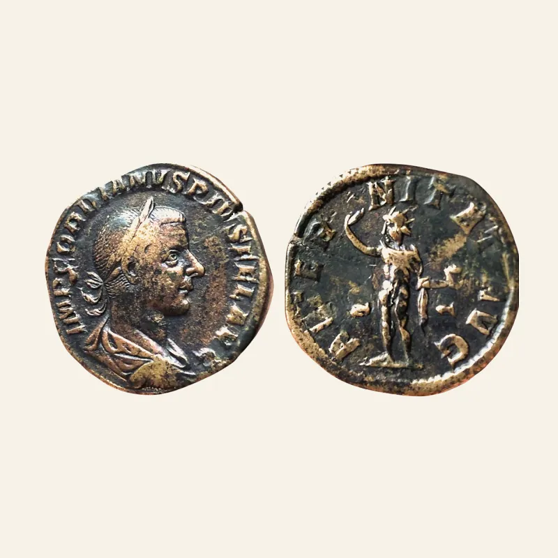 Gordian III Æ Sestertius. Rome, AD 240-244. AETERNITATI