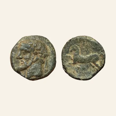 KINGS OF NUMIDIA. AE Unit. Massinissa or Micipsa. 148-118 BC. Punic