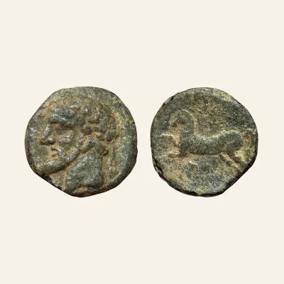 KINGS OF NUMIDIA. AE Unit. Massinissa or Micipsa. 148-118 BC. Punic