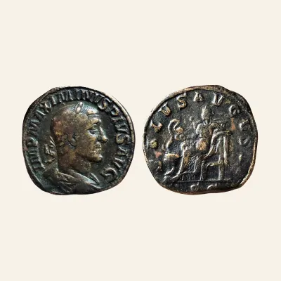 Maximinus I Thrax (AD 235-238). Rome AE Sestertius (23.76 g)