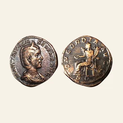 Otacilia Severa AE Sestertius 244-249. CONCORDIA
