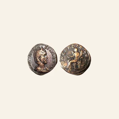 Otacilia Severa AE Sestertius 244-249. CONCORDIA