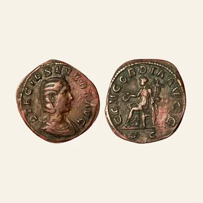 Otacilia Severa AE Sestertius 244-249. CONCORDIA