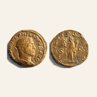 PHILIP I. 244-249 AD. Æ Sestertius (29mm, 17.7 gm). Struck 244-249 AD.
