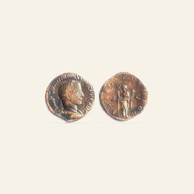 Gordian III Æ Sestertius. Rome, AD 244. FELICIT TEMPOR