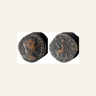 Avers, du sestertius, pour Philip I. Sestertius - SECVRIT ORBIS - RIC 190, atelier de Rome, 244-247, RIC RIC 190