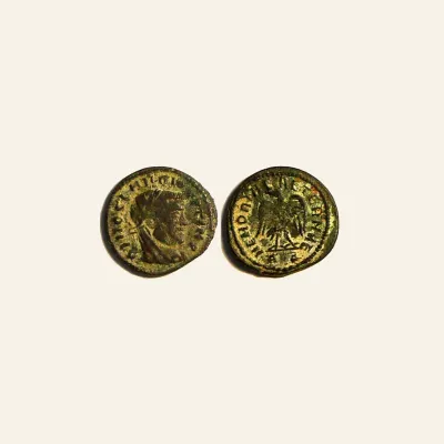 Claudius II, posthumous issue. AE15. MEMORIAE AETERNAE 317-318 AD. VERY RARE
