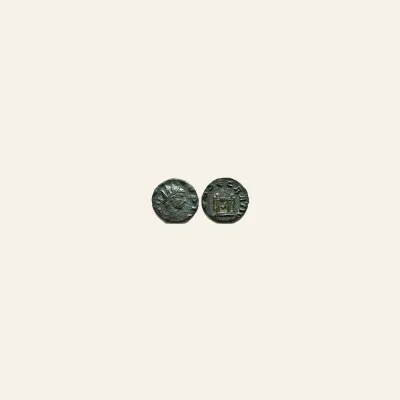 Claudius II, posthumous issue. AE15. MEMORIAE AETERNAE 317-318 AD. VERY RARE