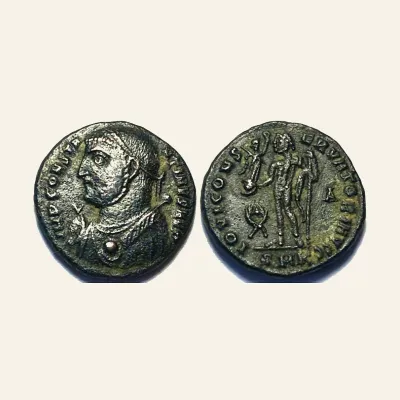 Constantine I Billon Follis - IOVI CONSERVATORI from Cyzicus
