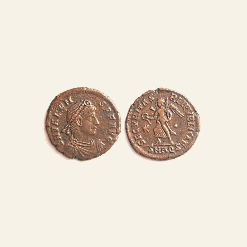 Obverse, for Valens AE3 Victory reverse, Mint of Aquileia - Scarce