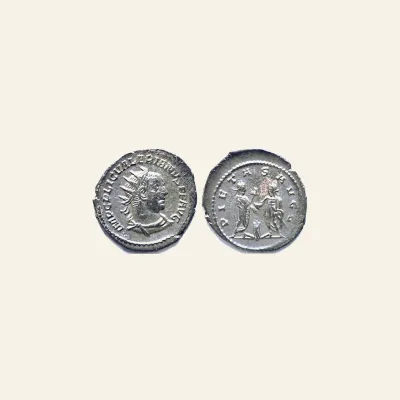 Reverse, of the antoninianus, for Valerian I (AD 253-260). AR antoninianus (23mm, 3.20 gm,). Samosata., 253-260