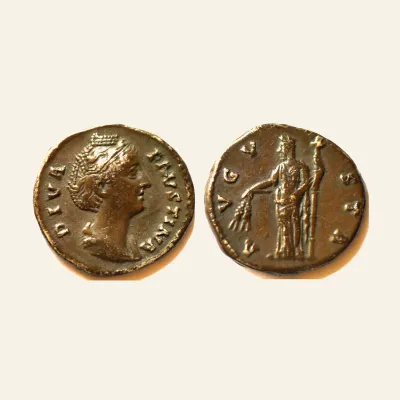 Diva Faustina I Denarius - AVGVSTA - Ceres stg. left - RIC 358