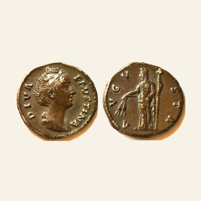 Diva Faustina I Denarius - AVGVSTA - Ceres stg. left - RIC 358