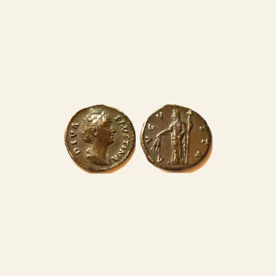 Diva Faustina I Denarius - AVGVSTA - Ceres stg. left - RIC 358