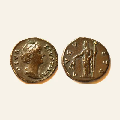 Diva Faustina I Denarius - AVGVSTA - Ceres stg. left - RIC 358