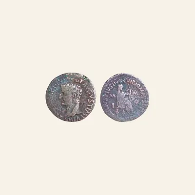 Reverse, of the dupondius, for Tiberius, AE30 dupondius of Utica, Zeugitana. 28-29 AD, mint of Utica, 29 AD