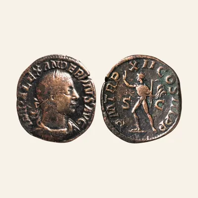 Avers, du sestertius, pour Severus Alexander, 222-235 AE Sestertius 235 AD, 235 AD, RIC RIC 535