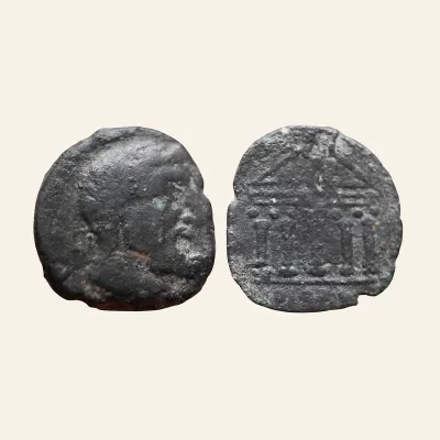 Obverse, for SYRTICA, Sabrata. Circa 60-50 BC. Æ (32mm, 15.23 g,). RARE, 50 BC