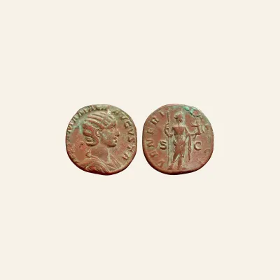 Reverse, of the sestertius, for Julia Mamaea, Augusta, 222-235. AE Sestertius, Rome, 224., mint of Rome, 222-235