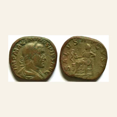 Avers, du sestertius, pour Maximinus I, 235 – 238 Sestertius 236-237, Æ 23.76 g., 235 – 238, RIC RIC 85