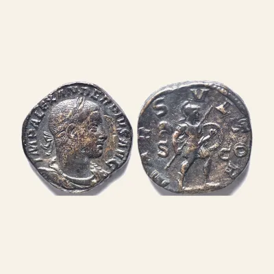 Avers, du sestertius, pour Severus Alexander (222-235), Sestertius, Rome, AD 232; AE (g 21.31, mm 30), atelier de Rome...