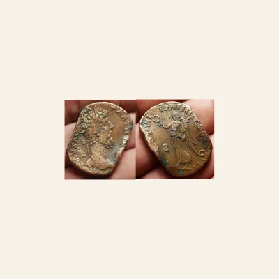 Reverse, of the sestertius, for Lucius Verus. AD 161-169. Æ Sestertius (23.08 g,). Rome mint. Struck AD 167., mint of Rome...